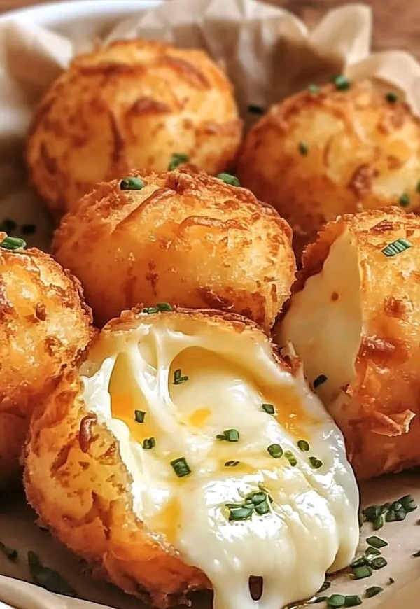 Cheesy Molten Potato Balls Recipe