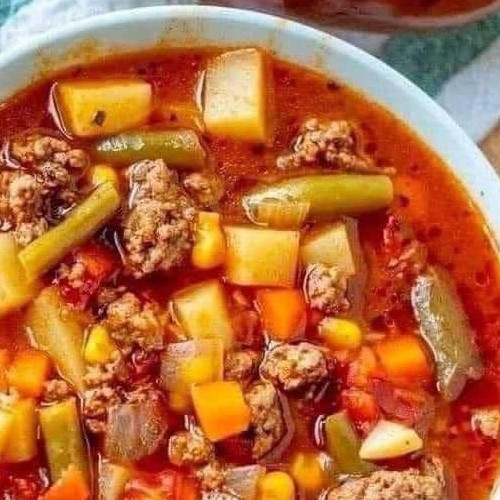Hearty Vegetable and Ground Beef Stew Recipe