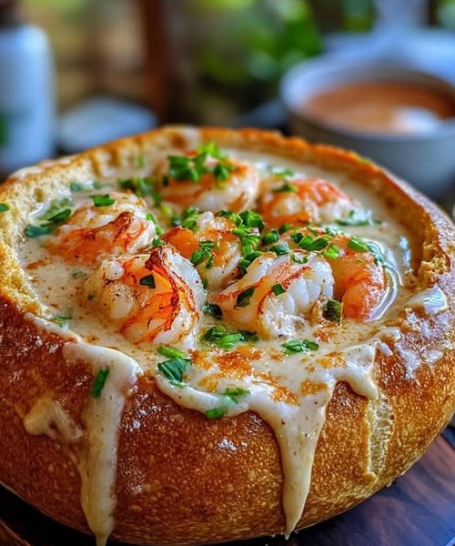 Seafood Chowder in Bread Bowls Recipe
