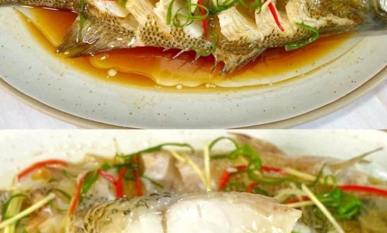 Steamed Fish with Ginger and Soy Sauce Recipe