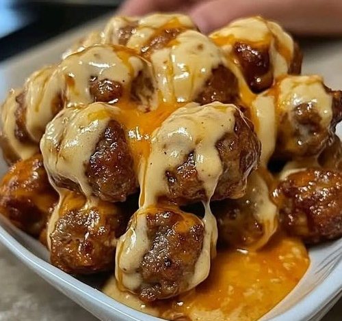Buffalo Chicken Meatballs with Creamy Sauce