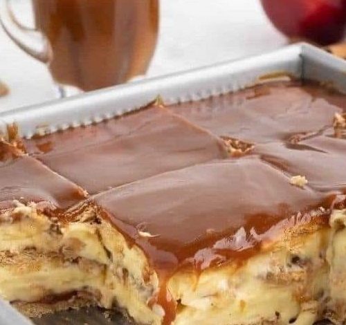 Caramel Apple Éclair Cake