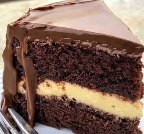 Chocolate Ganache Cake with Cream Cheese Filling