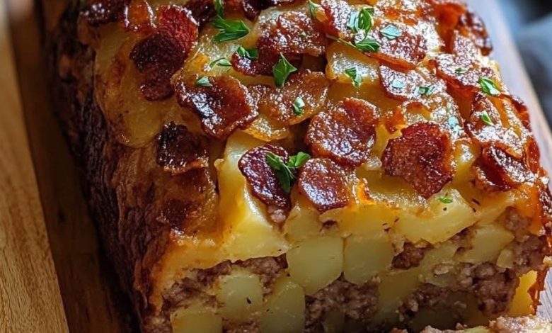 Bacon and Sausage-Stuffed Potato Loaf - TINSUF