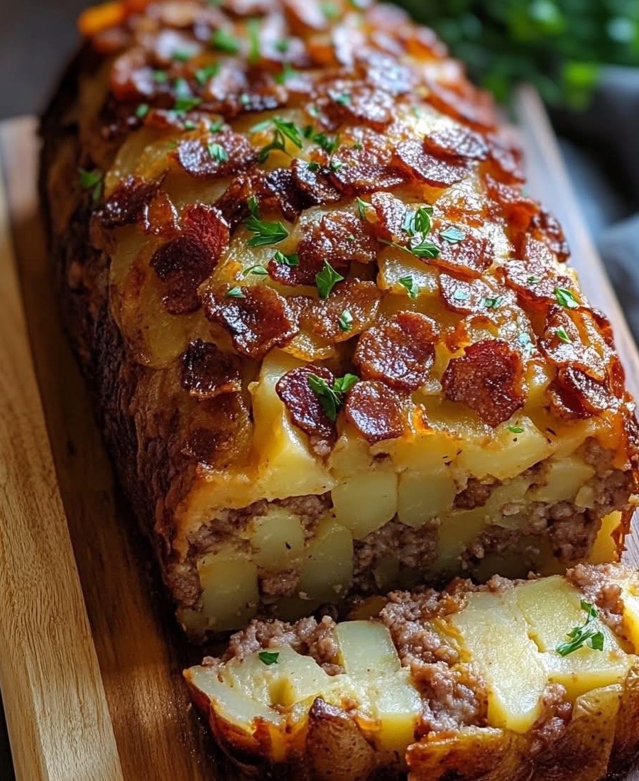 Bacon and Sausage-Stuffed Potato Loaf - TINSUF