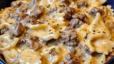 Creamy Beef and Bowtie Pasta Recipe