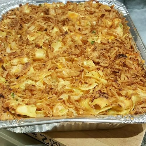 Classic Noodle Casserole with Crispy Topping Recipe
