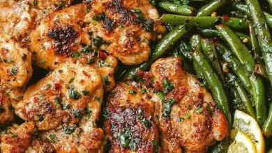 Lemon Garlic Butter Chicken and Green Beans 