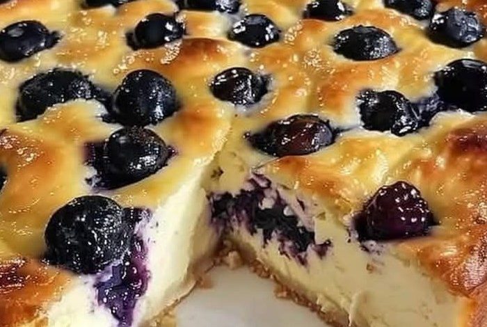 Blueberry Cottage Cheese Breakfast Bake