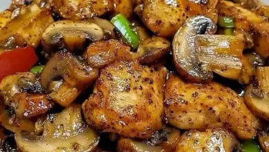 Black Pepper Chicken with Mushrooms
