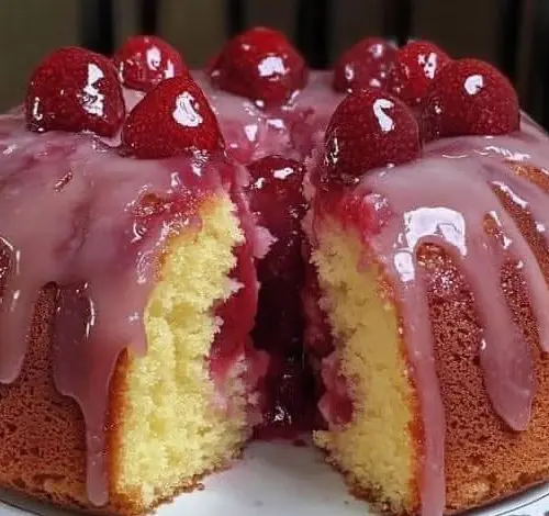 Strawberry Cheesecake Pound Cake