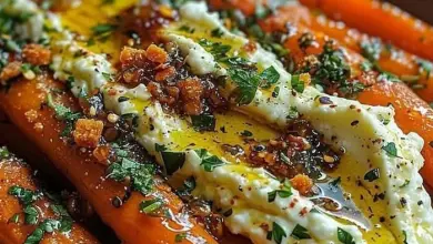 Roasted Carrots with Whipped Ricotta and Hot Honey 