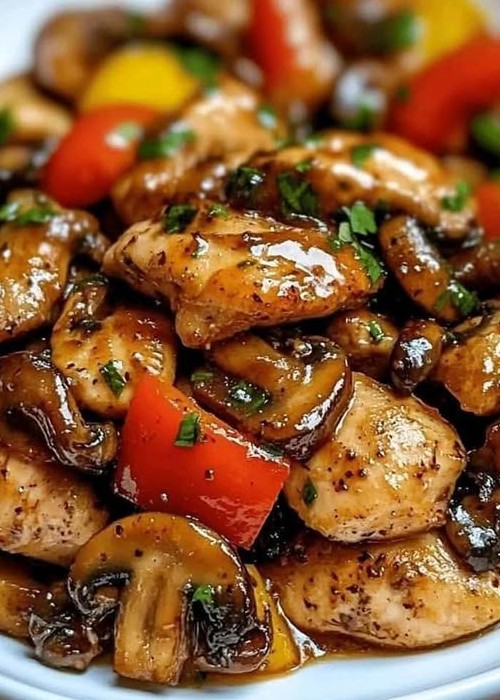 Garlic Mushroom Chicken Stir-Fry