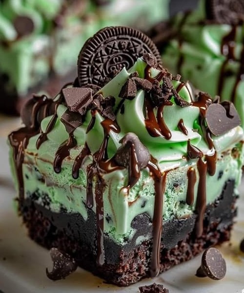 Mint Chocolate Oreo Bars 
