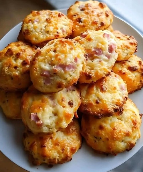 Ham and Cheese Savory Biscuits