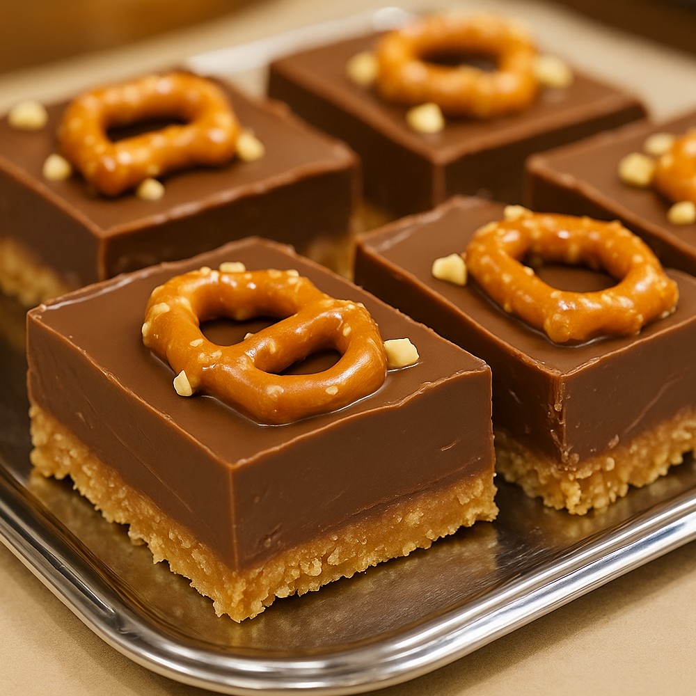 Chocolate Caramel Peanut Butter Pretzel Bars