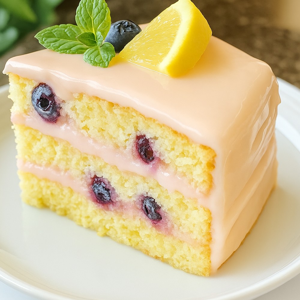 Blueberry Lemonade Buttermilk Cake