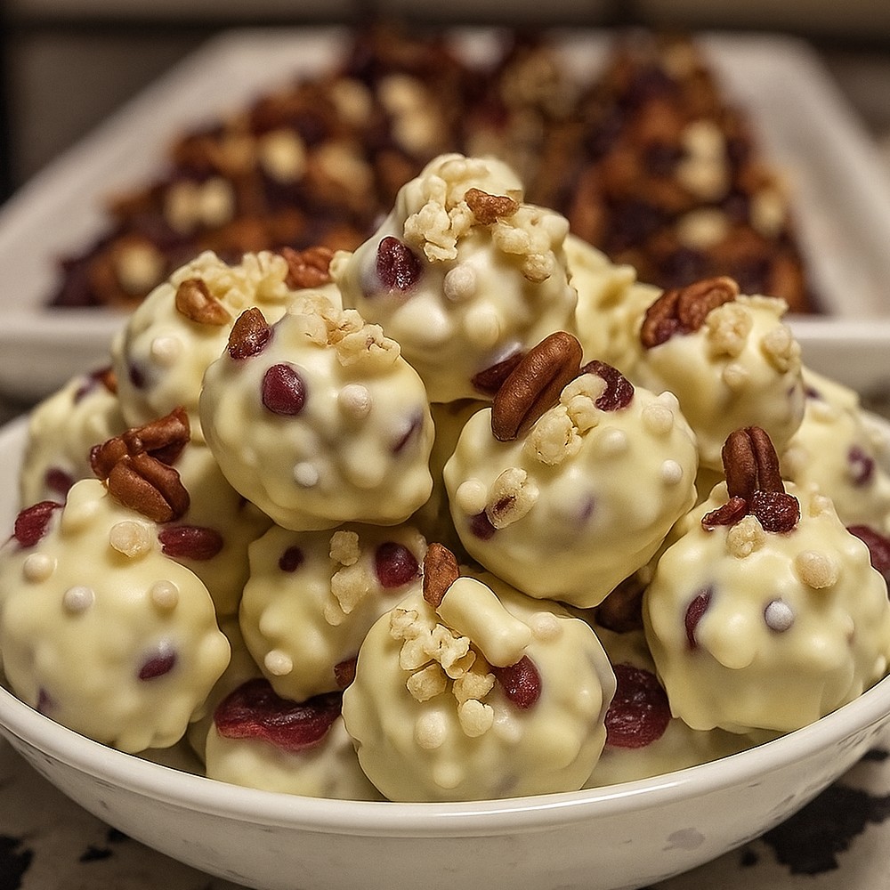 White Chocolate Cranberry Nut Clusters