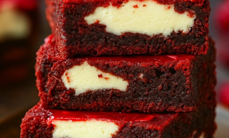 Red Velvet Cream Cheese Brownies