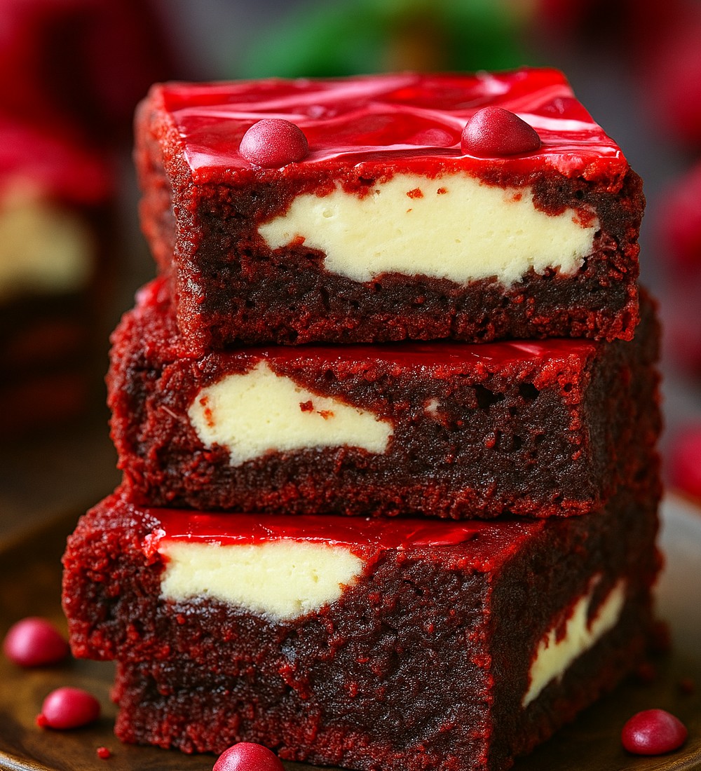Red Velvet Cream Cheese Brownies