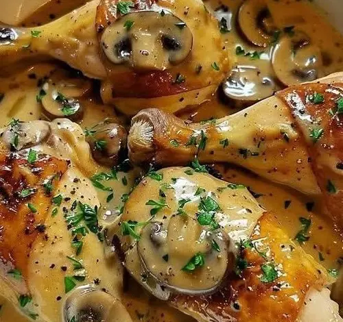 Chicken in Creamy Mushroom Sauce