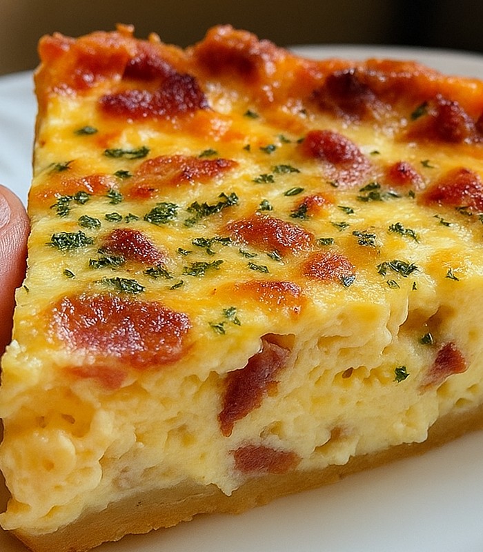 Bacon and Cheese Crustless Quiche
