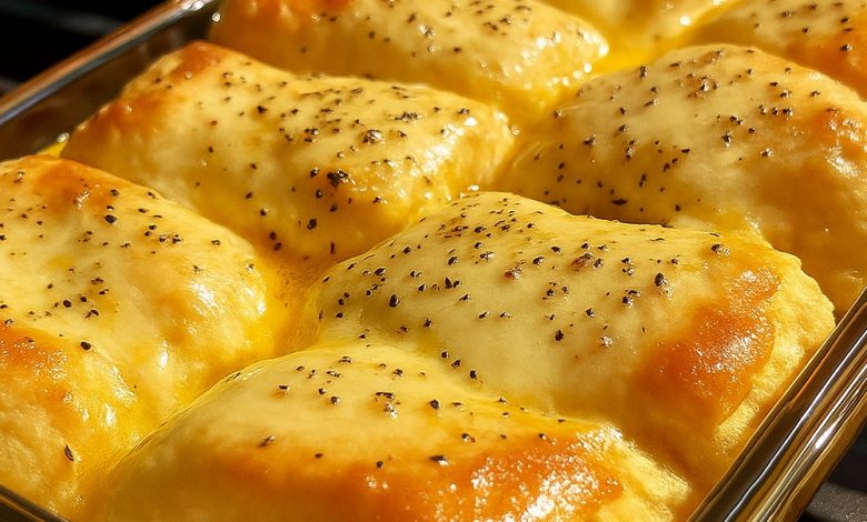 Cheesy Biscuit Bake with Pepper Topping