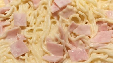 Creamy White Spaghetti with Ham