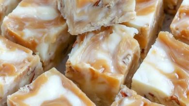 Caramel Swirl White Chocolate Fudge