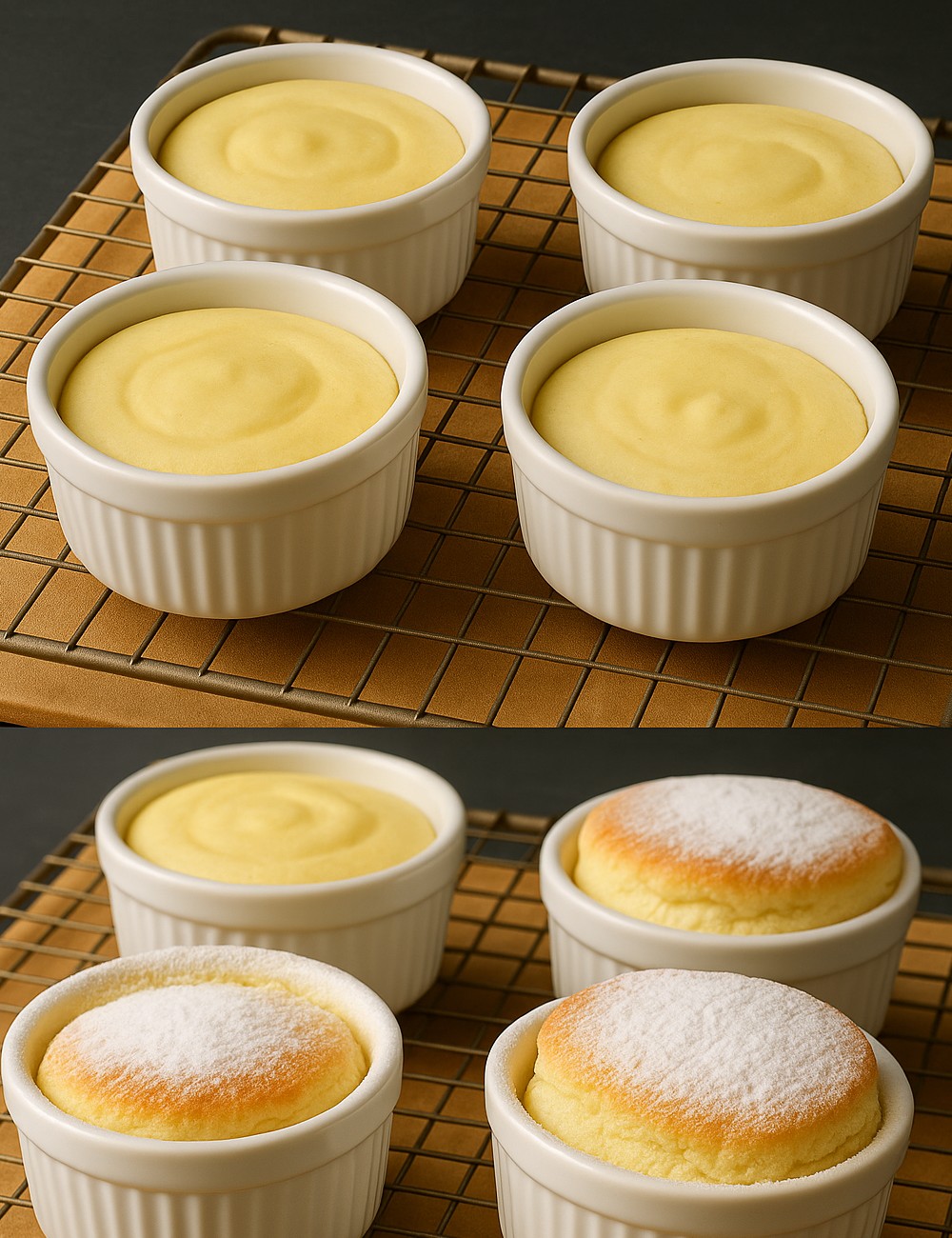 Lemon Soufflé (Fluffy, Light, and Melts in Your Mouth!)