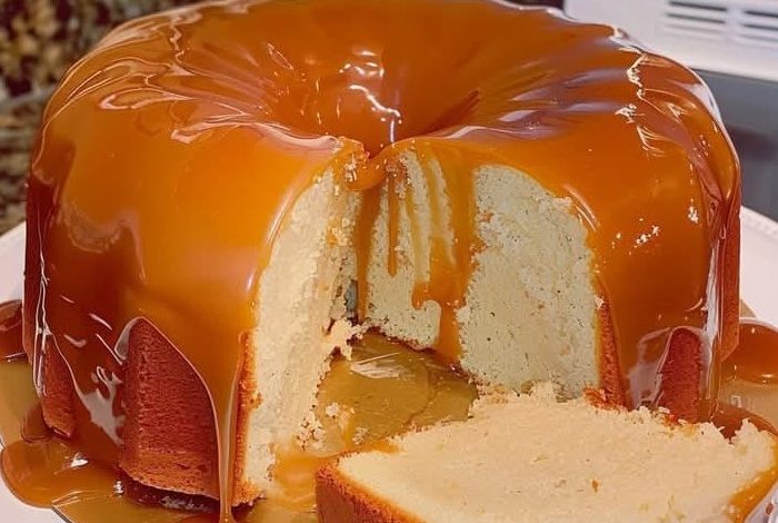 Caramel Cream Cheese Pound Cake