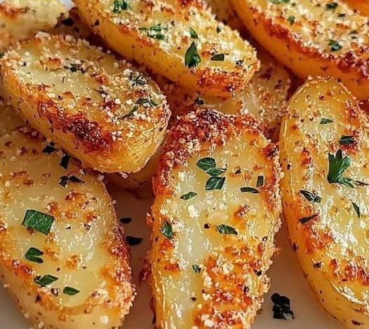 Crispy Parmesan Garlic Roasted Potatoes