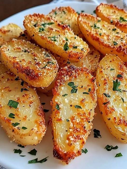 Crispy Parmesan Garlic Roasted Potatoes