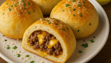 Garlic Parmesan Cheeseburger Bombs