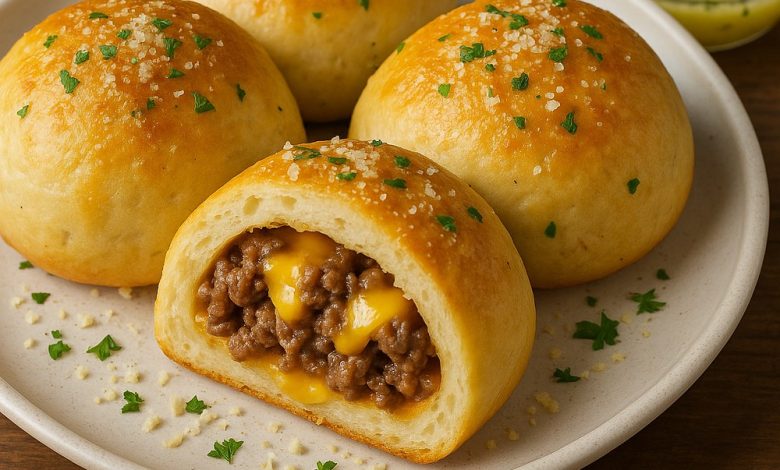 Garlic Parmesan Cheeseburger Bombs
