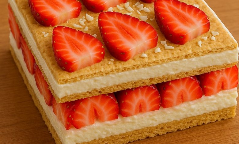Strawberry Eclair Cake