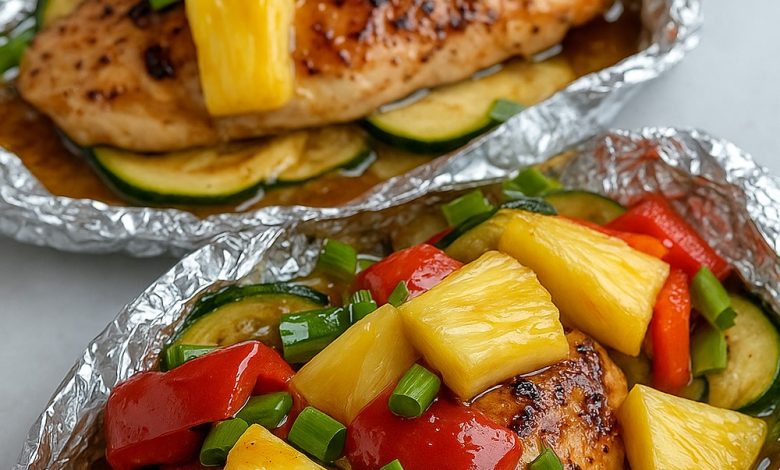Teriyaki Chicken with Pineapple (Foil Packets)