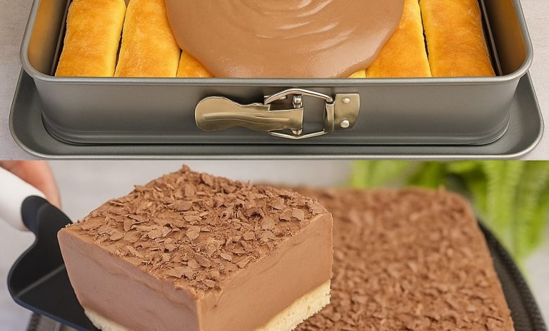No-Bake Chocolate Vanilla Cream Dessert