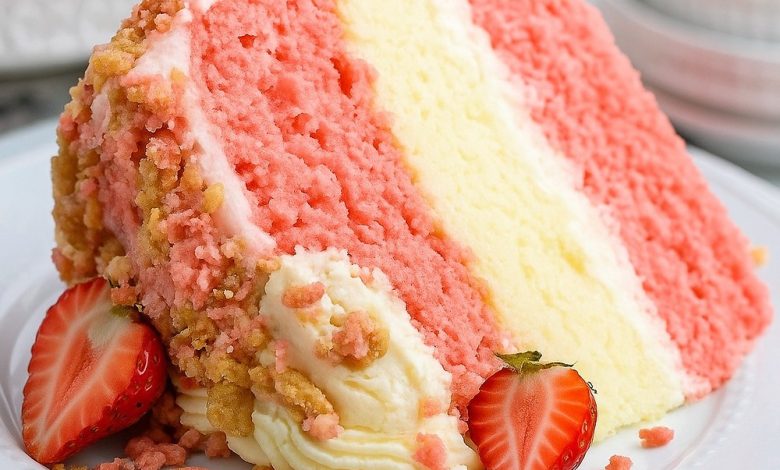 Strawberry Shortcake Cheesecake Cake