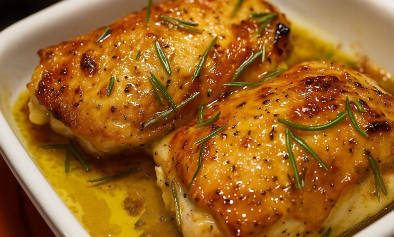 Garlic Herb Baked Chicken Thighs