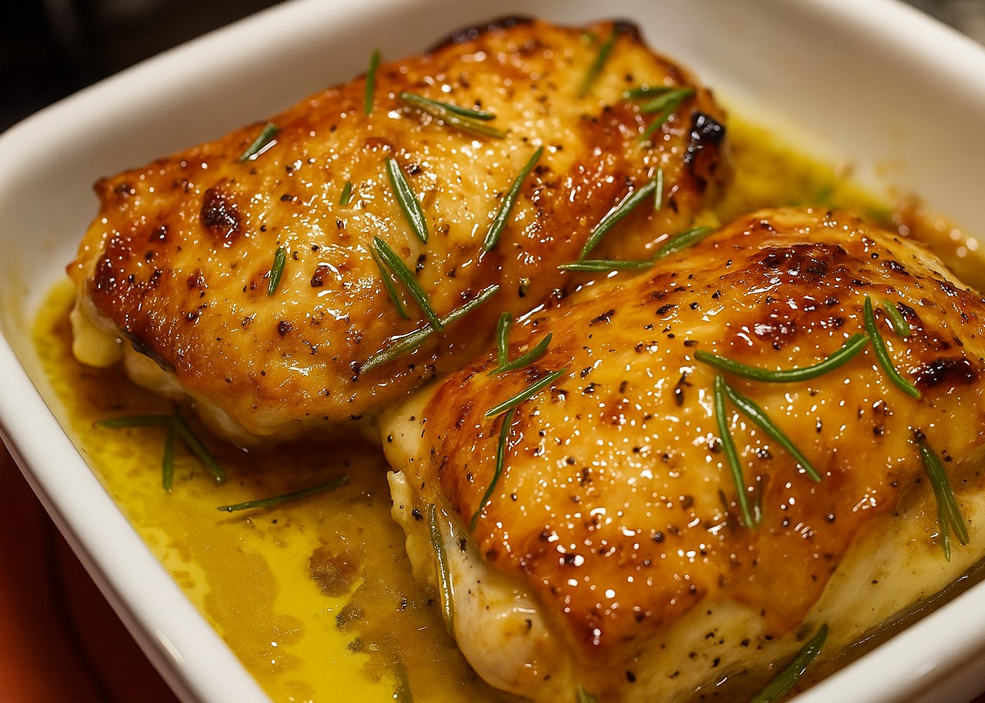 Garlic Herb Baked Chicken Thighs