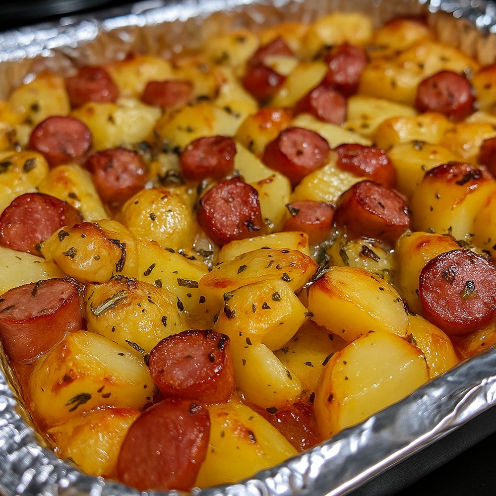 Oven-Roasted Potatoes and Sausage Bake