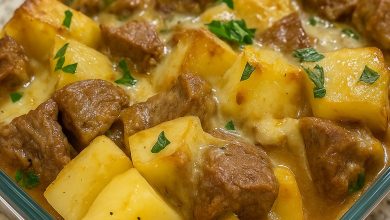Crockpot Loaded Steak & Potato Bake