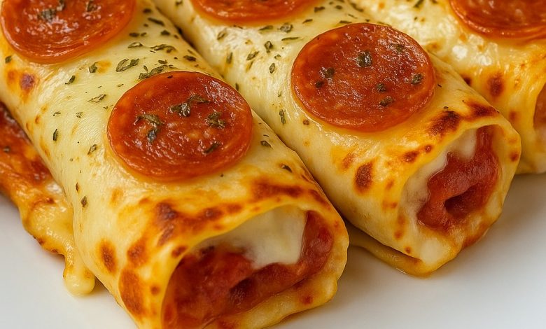 Cheesy Pepperoni Pizza Roll-Ups (Low-Carb)