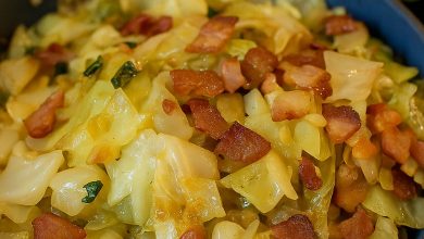 Fried Cabbage with Bacon, Onion & Garlic