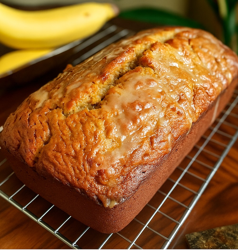 Jamaican Banana Bread (With Lime Glaze)