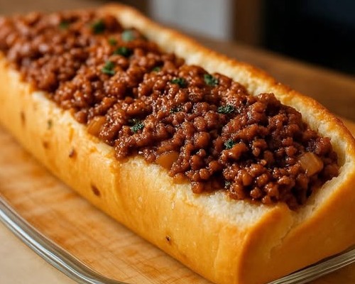 Sloppy Joe Garlic Bread