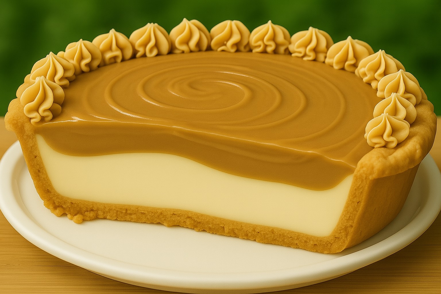 Amish Peanut Butter Cream Pie with creamy peanut butter topping and silky custard filling
