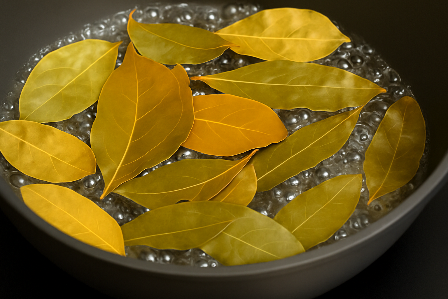 Boiling bay leaves in water to naturally repel flies, mosquitoes, and cockroaches at home