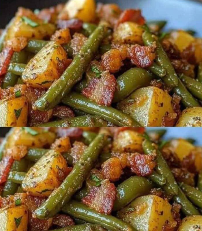 Country Ranch Green Beans and Potatoes with Bacon